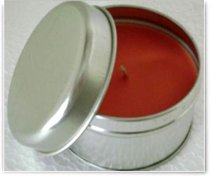 Round Tin Candle